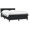 vidaXL Boxspringbett mit Matratze Schwarz 160x210 cm Samt