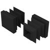 vidaXL Endkappen 2 pcs Schwarz 15 x 15 x 15 mm PP
