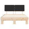 vidaXL Bettgestell mit gepolstertem Kopfteil Schwarz 135 x 190 cm
