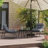 vidaXL Gartenmöbel mit Kissen 2 pcs Schwarz 60 x 80 x 71cm Metall