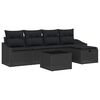 vidaXL Sofa Set mit Kissen 6 pcs Poly-Rattan
