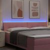 vidaXL LED Kopfteil mit LED-Lichtleisten Rosa 200 cm Polyester