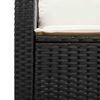 vidaXL 5-tlg. Garten-Sofagarnitur Kissen Stapelbar Schwarz Poly Rattan