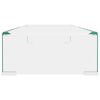 vidaXL TV-Tisch/Bildschirmerhöhung Glas Transparent 80x30x13 cm