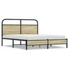 vidaXL Bettgestell ohne Matratze 150x200 cm Sonoma-Eiche Holzwerkstoff