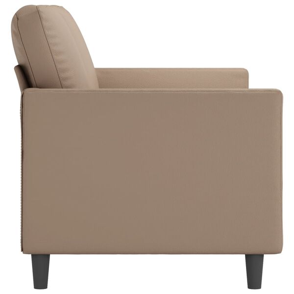 vidaXL 2-Sitzer-Sofa Cappuccino-Braun 140 cm Kunstleder