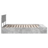 vidaXL Bettrahmen mit Regal Beton Grau 160 x 200 cm Holzwerkstoff