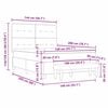 vidaXL Boxspringbett mit Matratze Dunkelbraun 140 x 200 cm Stoff