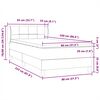 vidaXL Boxspringbett mit Matratze Hellgrau 80x220 cm Samt