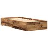 vidaXL Bettrahmen mit Schubladen Altholz 90 x 190 cm Holzwerkstoff