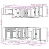 vidaXL 11-tlg. K&uuml;chenschrank-Set Porto Altholz-Optik Holzwerkstoff