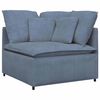 vidaXL Modulares Sofa mit Kissen Cordstoff Blau