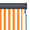 vidaXL Outdoor Rollo Gestreift Orange und Weiß 180 x 250 cm Stoff
