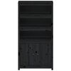 vidaXL Highboard Schwarz 80x35x154 cm Massivholz Kiefer