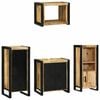 vidaXL Badezimmerm&ouml;bel-Set 4 pcs Braun Massives upgecyceltes Holz