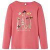 vidaXL Kinder-Langarmshirt Altrosa 128
