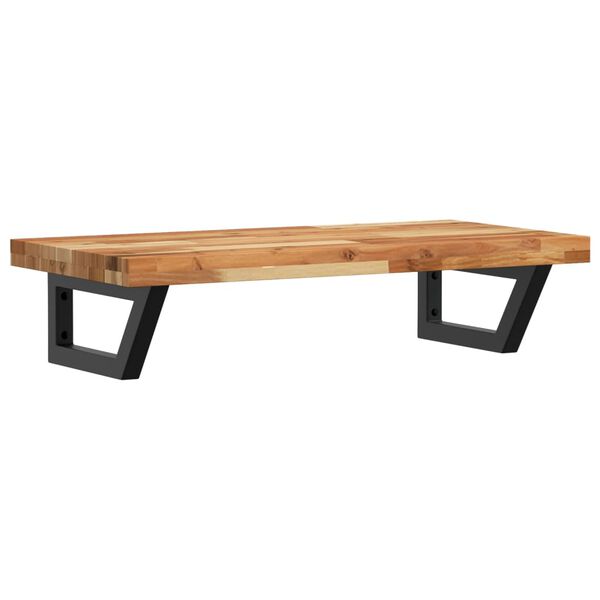 vidaXL Waschbeckenregal Wandmontage Stahl und Akazienholz