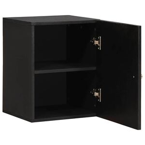 vidaXL Wandschrank mit T&uuml;r Schwarz 38 x 33 x 48 cm Massivholz Mango