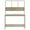 vidaXL Schreibtisch mit Regalen Sonoma-Eiche 110x45x157 cm