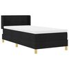vidaXL Boxspringbett mit Matratze Schwarz 200 x 80 cm Polyester
