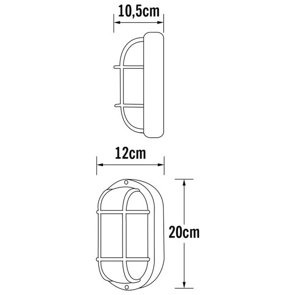 KONSTSMIDE Wandleuchte Elmas Mattweiß Kunststoff