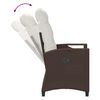 vidaXL Gartenstuhl 2 pcs Braun und Creme 56 x 60 x 112 cm
