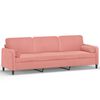 vidaXL 3-Sitzer-Sofa mit Kissen Rosa 210 cm Samt