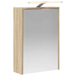 vidaXL Badezimmerspiegelschrank mit T&uuml;r Sonoma-Eiche 43 x 16 x 62.5 cm