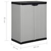 vidaXL Garten-Lagerschrank mit 1 Boden Grau und Schwarz 68x40x85 cm