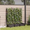 vidaXL Garten-Pflanzgef&auml;&szlig; 3 pcs Braun 120 x 40 x 125,5 cm Stahl