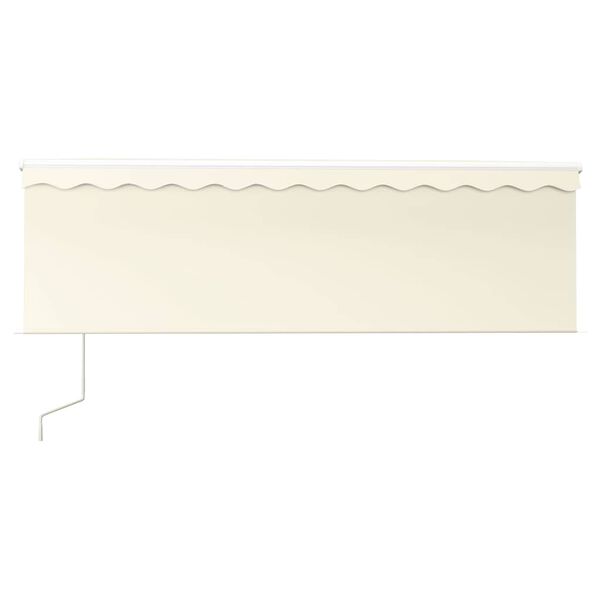 vidaXL Markise Automatisch Einziehbar mit Volant 4x3 m Creme