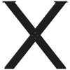 vidaXL Esstischbeine X-Form 2 Stk. Schwarz 80x(72-73) cm Stahl