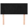vidaXL Kopfteil Schwarz 100x5x78/88 cm Samt