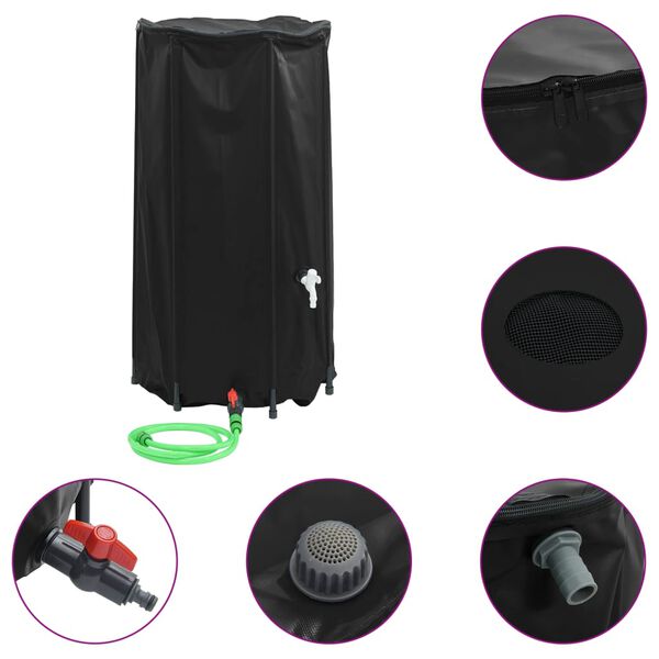 vidaXL Wassertank mit Wasserhahn Faltbar 100 L PVC