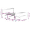 vidaXL Massivholzbett mit 2 Schubladen Honigbraun Kiefer 140x200 cm