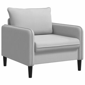 vidaXL XL-Sessel Hellgrau Samt