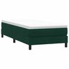 vidaXL Boxspringbett ohne Matratze Dunkelgr&uuml;n 100x210 cm Samt