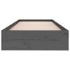 vidaXL Massivholzbett Grau 75x190 cm