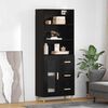 vidaXL Highboard Schwarz Eichen-Optik 69,5 x 32,5 x 180 cm