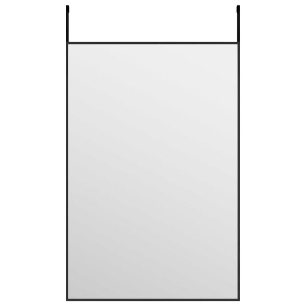vidaXL Türspiegel Schwarz 40x60 cm Glas und Aluminium