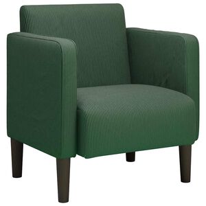 vidaXL Sessel mit Armlehnen Dunkelgr&uuml;n 54 cm Cordstoff