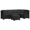 vidaXL 5-Sitzer Gartensofa mit Kissen Rattan-Look PP Anthrazit