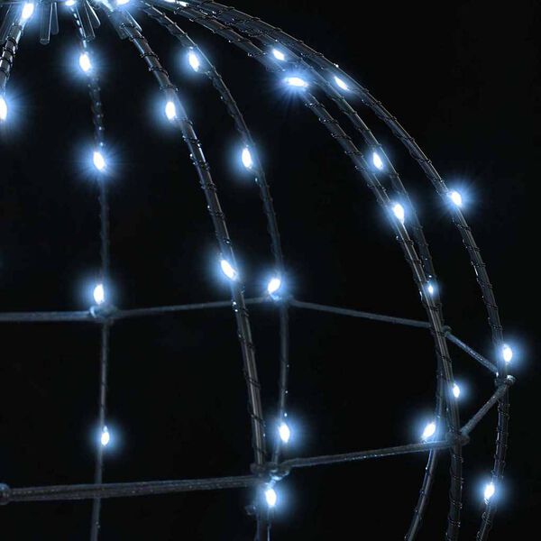vidaXL Ball mit 96 LEDs Kaltwei&szlig; 30 cm Metall