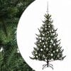vidaXL K&uuml;nstlicher Weihnachtsbaum mit Weihnachtskugel 120 cm 150 LEDs