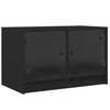 vidaXL TV-Schrank mit Glastüren Schwarz 68x37x42 cm