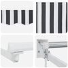 vidaXL Markise Einziehbar Anthrazit und Wei&szlig; 5x3 m Stoff und Aluminium