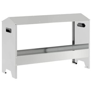 vidaXL H&uuml;hnerf&uuml;tterungsrinne Silber 81 x 32 x 53,5 cm Verzinkter Stahl