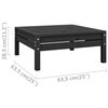 vidaXL 3-tlg. Garten-Lounge-Set Massivholz Kiefer Schwarz