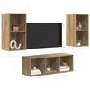 vidaXL TV-Schrankset Wandmontiert 3 pcs Artisan-Eiche Holzwerkstoff