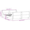 vidaXL Massivholzbett ohne Matratze Wachsbraun 140x200 cm Kiefernholz